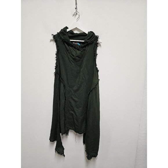 Cocoricooo Tunic Top Art Hippie Boho Cotton Large Silk Blend - Picture 1 of 7